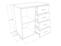 Basic AXC 2 komód méretrajz